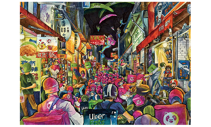 臺中市四箴國中吳侑蓁作品《衝鋒陷陣,使命必達》。
