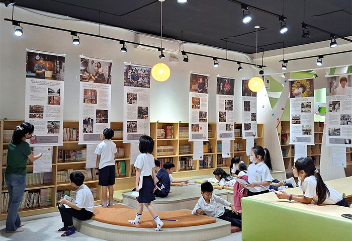 舊城趣覽成果展結合校園SDGs教學,引導學童閱讀家鄉故事及推廣閱讀。