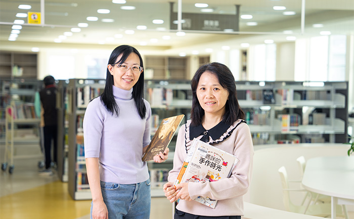 葉威伶(右)表示,義民社福館以「鄰家就是書屋」為目標,打造綜合性多功能館舍。
