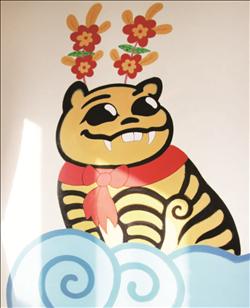 虎爺造型可愛，成為閱讀館守護神。