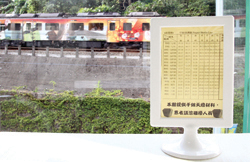 坐在迷人的觀景窗前看書，可以看到臺灣最美的平溪支線彩繪火車。